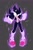 Size: 1347x2048 | Tagged: safe, artist:tsuukiyaki, sonic the hedgehog, 2025, chest fluff, clenched fist, clenched teeth, dark form, dark sonic, grey background, leg warmers, looking at viewer, outline, purple outline, signature, simple background, solo