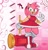 Size: 858x900 | Tagged: safe, artist:shadsonline, amy rose, amy's halterneck dress, clothes, dress, hammer, piko piko hammer