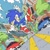 Size: 4096x4096 | Tagged: safe, artist:biolizard02, sonic the hedgehog, city escape, sonic adventure 2, 2024, car, g.u.n logo, grin, outdoors, smile, soap shoes, solo, treads