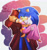 Size: 2000x2115 | Tagged: safe, artist:wolfcoffee, sally acorn, sonic the hedgehog, chipmunk, hedgehog, hybrid, squirrel, 2023, abstract background, alternate outfit, archie sonic the hedgehog, carrying them, clothes, dress, duo, female, male, sally x sonic, shipping, straight