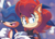 Size: 1662x1197 | Tagged: safe, artist:risziarts, sally acorn, sonic the hedgehog, chipmunk, hedgehog, 2024, alternate outfit, dress, drink, duo, ear piercing, female, holding something, male, piercing, sally x sonic, shipping, smile, straight