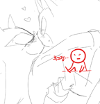 Size: 610x635 | Tagged: safe, artist:guitar_00000001, shadow the hedgehog, sonic the hedgehog, 2025, duo, gay, greyscale, heart, kiss, korean text, monochrome, shadow x sonic, shipping, simple background, white background