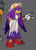 Size: 785x1098 | Tagged: safe, artist:eighttalestale, wave the swallow, bird, 2025, bare chest, chest fluff, clothes, frown, gender swap, glasses, gloves, grey background, hand on hip, headscarf, holding something, lidded eyes, male, pants, pointing, shoes, simple background, solo, solo male, standing, wrench