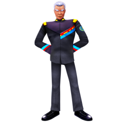 Size: 3551x3571 | Tagged: safe, artist:nibroc-rock, human, 2017, 3d, front view, frown, g.u.n logo, g.u.n. commander, hands behind back, heterochromia, looking at viewer, male, simple background, solo, solo male, standing, transparent background