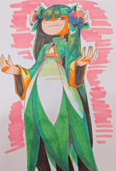 Size: 728x1080 | Tagged: safe, artist:cheroy, cosmo the seedrian, seedrian, adult cosmo, older