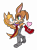 Size: 2647x3600 | Tagged: safe, artist:evillexie, antoine d'coolette, bunnie rabbot, coyote, rabbit, 2018, buntoine, carrying them, duo, female, flat colors, heart, male, shipping, simple background, straight, transparent background, watermark