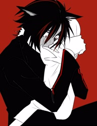 Size: 2000x2600 | Tagged: safe, artist:nahandraw, maria robotnik, shadow the hedgehog, human, 2026, child, crying, duo, female, hugging, male, monochrome, simple background, tears