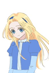 Size: 811x1200 | Tagged: artist needed, safe, maria robotnik, human, blushing, female, gift art, looking at viewer, simple background, smile, solo, white background