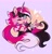 Size: 1986x2048 | Tagged: safe, artist:hasuuky, oc, 2026, arm sleeves, bracelet, chest fluff, clothes, ear piercing, earring, eye clipping through hair, eyelashes, female, fur markings, heart, horn, horn accessory, looking at viewer, obtrusive watermark, oc only, piercing, pony, signature, smile, solo, sparkles, spiked bracelet, unicorn, watermark, wink, winking at viewer