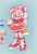 Size: 1384x2048 | Tagged: safe, artist:hasuuky, amy rose, hedgehog, 2026, alternate eye color, alternate hairstyle, belt, blue eyes, boots, bow, buckle, clothes, color palette, dress, eye clipping through hair, eyelashes, female, fur markings, gloves, gradient background, headband, headscarf, looking at viewer, pointing, redesign, shorts, signature, smile, smiling at viewer, solo, watermark