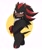 Size: 1775x2119 | Tagged: safe, artist:paozinhochris, shadow the hedgehog, hedgehog, 2022, arms folded, butt, cheek fluff, chest fluff, choker, collar, dark skin, ear piercing, earring, frown, gloves off, looking at viewer, male, piercing, quill fluff, signature, solo, spiked collar, tail fluff
