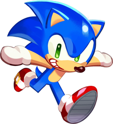 Size: 1055x1153 | Tagged: safe, sonic the hedgehog, hedgehog, arms out, clenched teeth, cookie run, cute, looking at viewer, male, official artwork, running, simple background, smile, smiling at viewer, solo, sonabetes, transparent background, treads
