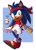 Size: 1432x1981 | Tagged: safe, artist:luhuaa, oc, oc:mail the chao, oc:warp the hedgehog, chao, hedgehog, 2025, agender, clothes, duo, female, gloves, headband, headscarf, hero chao, holding something, mouth open, not sonic, open smile, ring, shoes, smile, smiling at viewer, socks, sonic's shoes, standing, treads