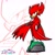 Size: 2048x2048 | Tagged: safe, artist:jordametric, oc, oc:bullet the falcon, bird, 2026, echo background, falcon, from behind, looking at viewer, looking back, looking back at viewer, male, oc only, shoes, signature, smile, smiling at viewer, solo, standing, style emulation, uekawa style