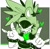 Size: 2048x2010 | Tagged: safe, artist:ezepalaciosss, surge the tenrec, tenrec, 2026, blushing, blushing ears, clothes, devil horns (gesture), dripping, ear fluff, ear piercing, earring, eye clipping through hair, eyelashes, green, heart, limited palette, looking offscreen, messy hair, monochrome, mouth open, piercing, ring (jewelry), sharp teeth, signature, solo, tongue out