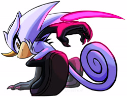 Size: 2048x1571 | Tagged: safe, artist:emthimofnight, oc, oc:mirage the chameleon, 2026, alternate universe, blade, chameleon, fankid, fighting pose, frown, looking at viewer, magical gay spawn, male, parent:espio, parent:silver, parents:silvio, pose, simple background, solo, weapon, white background