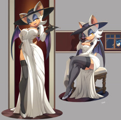 Size: 1259x1250 | Tagged: safe, artist:felox08, rouge the bat, resident evil