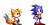 Size: 384x192 | Tagged: safe, artist:scarlettjett34, miles "tails" prower, sonic the hedgehog, fox, hedgehog, sonic cd, 2023, classic sonic, classic tails, duo, looking offscreen, male, pixel art, redraw, simple background, standing, style emulation, transparent background