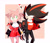 Size: 1920x1661 | Tagged: safe, artist:np200043, amy rose, shadow the hedgehog, hedgehog, 2019, age difference, amy x shadow, blushing, clothes, dress, duo, female, fully clothed, heart, holding hands, holding something, jacket, male, pants, phone, question mark, shadow's logo, shipping, shirt, straight