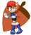 Size: 3571x4096 | Tagged: safe, artist:rumblebee7, nicole the handheld, sally acorn, chipmunk, 2020, acorn, acorn (symbol), female, holding something, looking at viewer, orange outline, outline, pose, sally's ringblader outfit, smile, smiling at viewer, solo