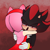 Size: 2048x2048 | Tagged: safe, artist:berryanime-97, amy rose, shadow the hedgehog, hedgehog, 2026, age difference, alternate version, amy x shadow, blushing, duo, female, hugging, male, shipping, straight