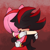 Size: 2048x2048 | Tagged: safe, artist:berryanime-97, amy rose, shadow the hedgehog, hedgehog, 2026, age difference, alternate version, amy x shadow, blushing, duo, eyes closed, female, hugging, male, shipping, straight