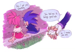 Size: 1200x830 | Tagged: safe, artist:bbanana_leaf, amy rose, sonic the hedgehog, amy x sonic, part of a set, shipping