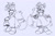 Size: 1107x727 | Tagged: safe, artist:tezzbot, miles "tails" prower, fox, 2024, aged up, female, fur markings, grey background, line art, monochrome, simple background, skirt, solo, standing, teenager, trans girl tails, transfeminine, transgender