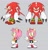 Size: 1302x1369 | Tagged: safe, artist:8xenon8, artist:shadails, amy rose, knuckles the echidna, 2019, alternate outfit, amybetes, clenched teeth, cute, duo, flat colors, front view, frown, fur markings, grey background, knucklebetes, looking at viewer, looking offscreen, mouth open, open smile, redesign, shorts, side view, simple background, smile, tongue out, v sign