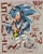 Size: 1655x2048 | Tagged: safe, artist:tamjeong_sonic, sonic the hedgehog, hedgehog, 2025, alternate outfit, alternate shoes, character name, fashion, grey background, grin, guitar, headphones, heart, holding something, jacket, looking at viewer, male, simple background, smile, solo, standing, wink