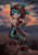 Size: 2450x3500 | Tagged: safe, artist:roseduelistbbshm, rob o' the hedge, hedgehog, 2025, alternate universe, au:sonic nexus, evening, looking at viewer, male, pose, solo, standing, sun, sunset, sword, weapon