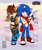 Size: 1625x1950 | Tagged: safe, artist:roseduelistbbshm, sally acorn, sonic the hedgehog, chipmunk, hedgehog, 2020, au:sonic nexus, duo, female, head tilt, holding something, looking at viewer, male, pose, sally x sonic, scarf, shipping, standing, straight, vest