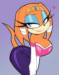 Size: 1204x1517 | Tagged: suggestive, artist:nelljoestar, tikal, rouge's heart top