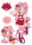 Size: 1230x1702 | Tagged: safe, artist:einelitas, amy rose, alternate outfit, bowl, dialogue, eye clipping through hair, heart, mixing, simple background, smile, solo, speech bubble, white background, wink