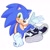 Size: 1323x1323 | Tagged: safe, artist:mossan315, sonic the hedgehog, hedgehog, 2022, alternate outfit, alternate shoes, grin, looking at viewer, male, simple background, smile, solo, white background