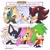 Size: 2048x2048 | Tagged: safe, artist:mossan315, infinite the jackal, mina mongoose, shadow the hedgehog, silver the hedgehog, whisper the wolf, hedgehog, jackal, mongoose, wolf, sonic underground, 2022, archie sonic the hedgehog, dic, eyes closed, female, group, idw sonic the hedgehog, looking at viewer, male, manic the hedgehog, multiple drawing challenge, simple background, six fanarts, smile, white background
