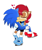 Size: 2500x3000 | Tagged: safe, artist:classicsonicsatam, sally acorn, sonic the hedgehog, chipmunk, hedgehog, 2024, carrying them, duo, female, heart, kiss, kiss on lips, male, sally x sonic, sally's ringblader outfit, shipping, simple background, straight