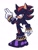 Size: 1035x1369 | Tagged: safe, artist:aleespace-art, shadow the hedgehog, 2026, espio's gloves, espio's shoes, flat colors, implied gay, implied shadpio, implied shipping, lidded eyes, looking at viewer, looking back, looking back at viewer, outfit swap, posing, simple background, smile, solo, white background