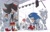 Size: 1596x1022 | Tagged: safe, artist:bb_meronpan, miles "tails" prower, robotnik, shadow the hedgehog, sonic the hedgehog, human, sonic adventure 2, 2025, backlighting, camera, group, holding something, lidded eyes, looking at them, mouth open, sitting, soap shoes, standing