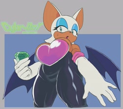 Size: 3172x2800 | Tagged: safe, artist:cybriotarts, rouge the bat, chaos emerald