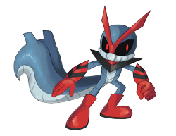 Size: 1988x1531 | Tagged: safe, artist:killerboss2, 2024, black sclera, looking offscreen, redesign, shortfuse the cybernik, simple background, solo, standing, transparent background