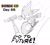 Size: 923x829 | Tagged: safe, artist:gubeyvs, sonic the hedgehog, hedgehog, sonic cd, 2026, classic sonic, classic sonic (universe), dust clouds, english text, flat colors, looking at viewer, male, monochrome, running, sign, simple background, smile, solo, super peel-out, text, time warp plate, white background