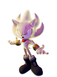 Size: 801x1080 | Tagged: safe, artist:drakkon213, artist:hybridxero99, hedgehog, 2024, 3d, arms out, looking at viewer, simple background, solo, super form, super terios, terios the hedgehog, transparent background