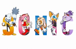 Size: 1078x705 | Tagged: safe, sonic twitter, amy rose, blaze the cat, cream the rabbit, rouge the bat, tangle the lemur, 2018, group, simple background, text, white background, women's day