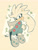Size: 1518x2001 | Tagged: safe, artist:amesushu, silver the hedgehog, hedgehog, 2026, alternate outfit, apple, clothes, flat colors, kneeling, leaf, looking at viewer, looking back, looking back at viewer, male, simple background, sitting, smile, solo, sweater, treads