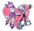 Size: 1156x1043 | Tagged: safe, artist:0cyberdog0, blaze the cat, tangle the lemur, cat, lemur, 2026, blazebetes, blushing, cute, duo, eyes closed, female, heart, holding hands, idw sonic the hedgehog, lesbian, looking at them, shipping, signature, simple background, smile, tangabetes, tanglaze, tongue out, transparent background