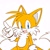 Size: 1961x1961 | Tagged: safe, artist:woniksonik, miles "tails" prower, fox, 2026, flat colors, looking at viewer, male, mouth open, pointing, signature, simple background, smile, solo, standing, white background