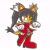Size: 2048x2048 | Tagged: safe, artist:sonic3_da, honey the cat, cat, 2026, :3, female, looking at viewer, no pupils, paw pose, simple background, smile, smiling at viewer, solo, sonic battle style, standing, standing on one leg, style emulation, white background, wink, winking at viewer