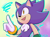 Size: 1218x902 | Tagged: safe, artist:ketlike, oc, oc:viore the hedgehog, hedgehog, 2025, abstract background, chest fluff, fankid, looking up, magical gay spawn, male, mouth open, oc only, open smile, outline, parent:shadow, parent:sonic, parents:sonadow, signature, smile, solo