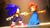 Size: 1920x1080 | Tagged: safe, artist:pixelrush, sally acorn, sonic the hedgehog, chipmunk, hedgehog, human, 2022, 3d, alternate outfit, bowtie, clothes, dancing, dress, duo, female, holding hands, looking at each other, male, sally x sonic, shipping, smile, smiling at each other, source filmmaker, straight